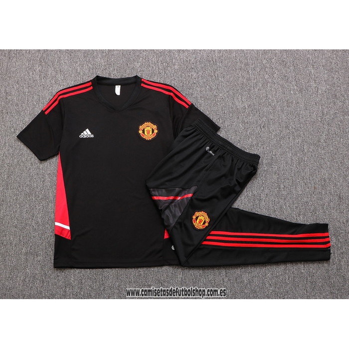 Chandal del Manchester United 22-23 Manga Corta Negro